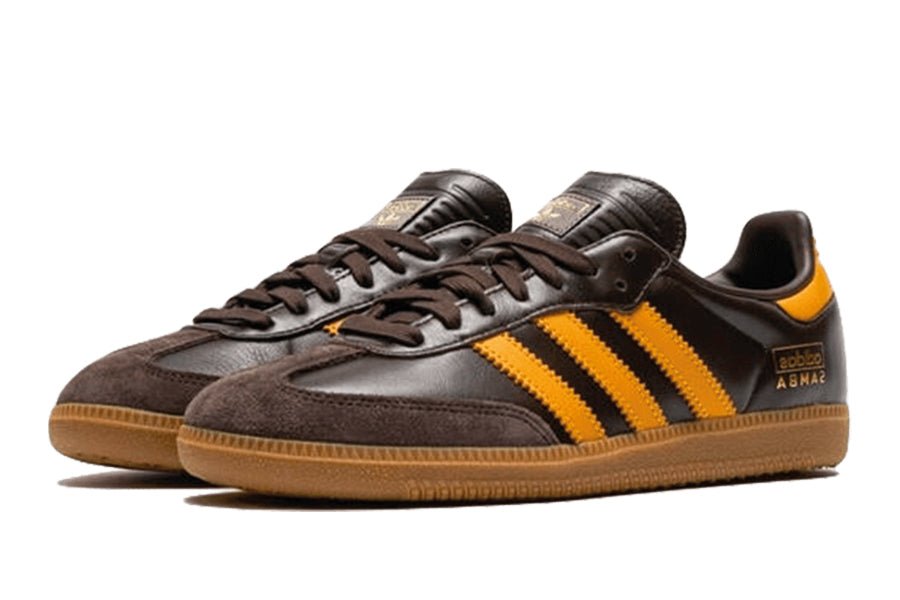 Adidas-Samba OG Dark Brown Yellow-StoreGoods