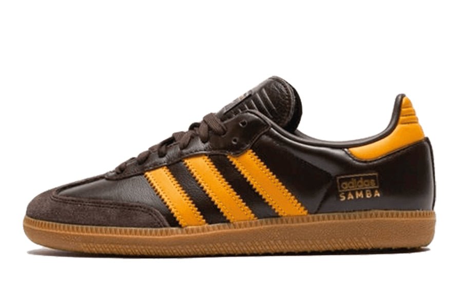 Adidas-Samba OG Dark Brown Yellow-StoreGoods