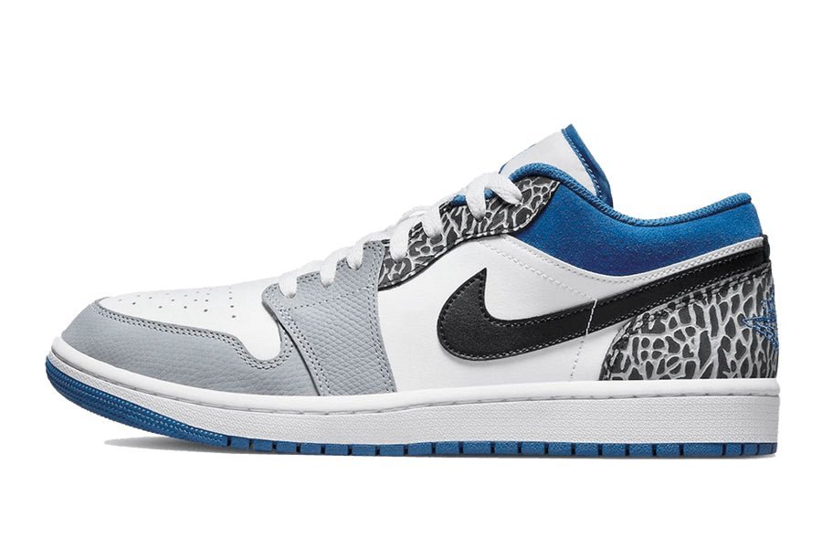 Air Jordan-Air Jordan 1 Low True Blue Elephant Print-StoreGoods
