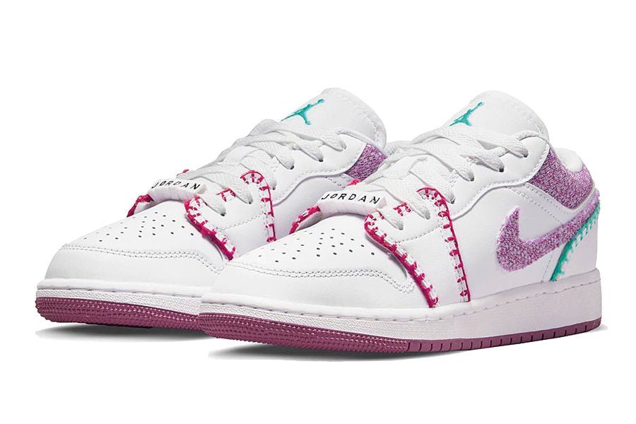 Air Jordan-Air Jordan 1 Low White Light Bordeaux-StoreGoods
