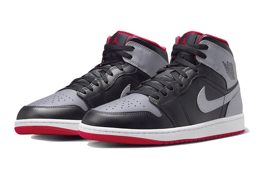 Air Jordan-Air Jordan 1 Mid Black Grey Red-StoreGoods