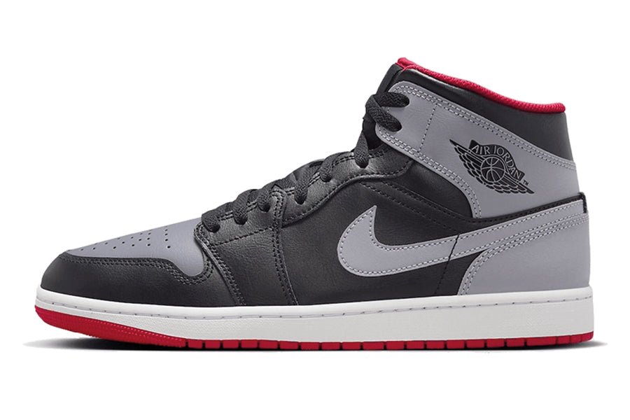 Air Jordan-Air Jordan 1 Mid Black Grey Red-StoreGoods