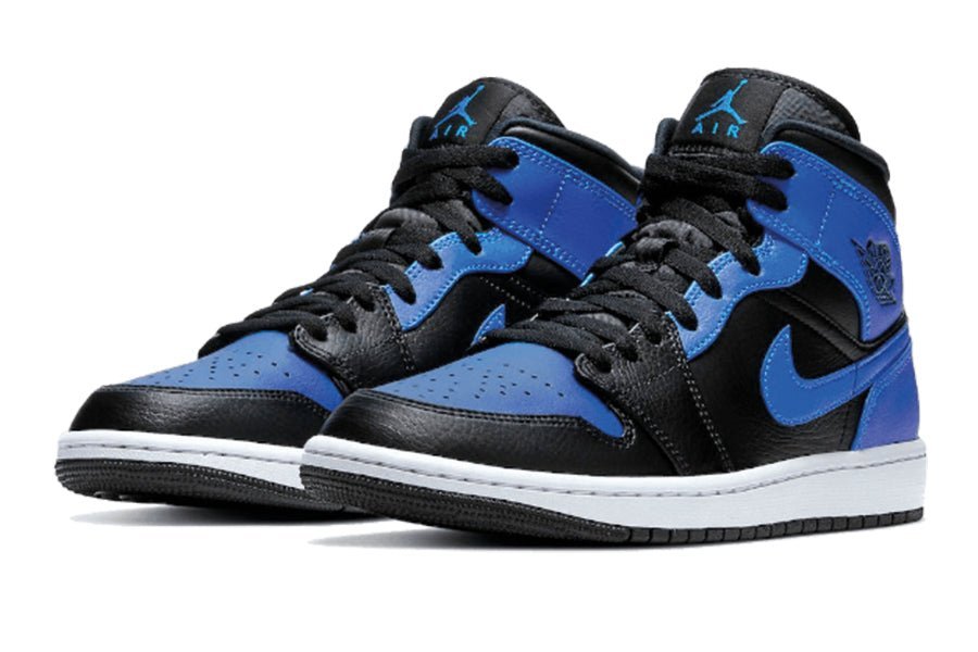 Air Jordan-Air Jordan 1 Mid Hyper Royal Tumbled Leather-StoreGoods