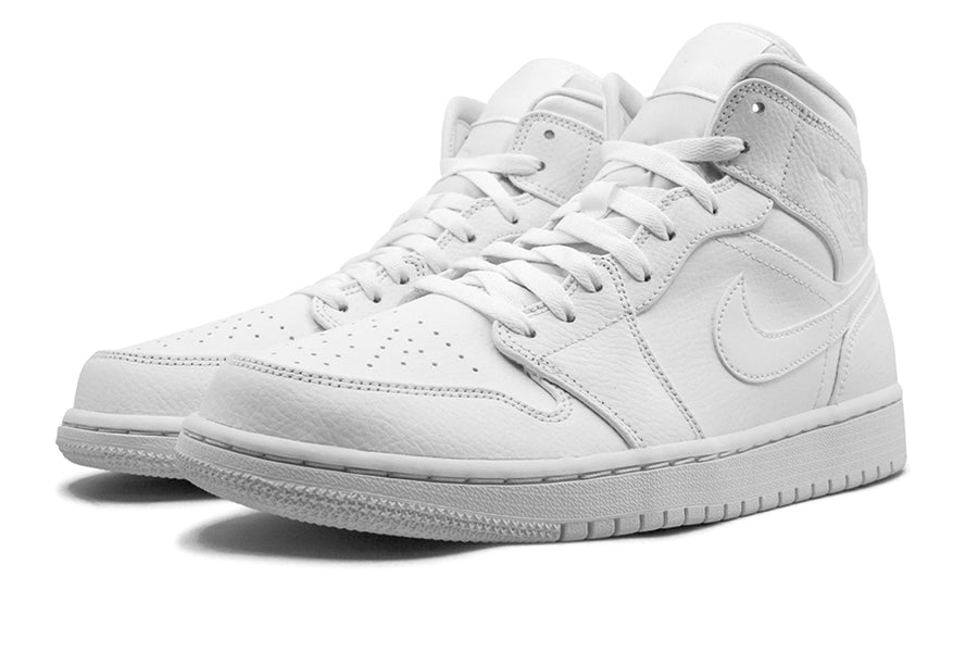 Air Jordan-Air Jordan 1 Mid Triple White Patent Swoosh-StoreGoods