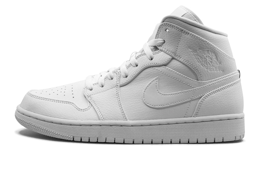 Air Jordan-Air Jordan 1 Mid Triple White Patent Swoosh-StoreGoods