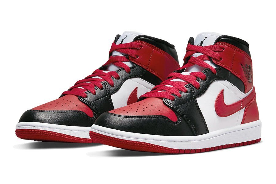 Air Jordan-Air Jordan 1 Mid White Bred Toe-StoreGoods