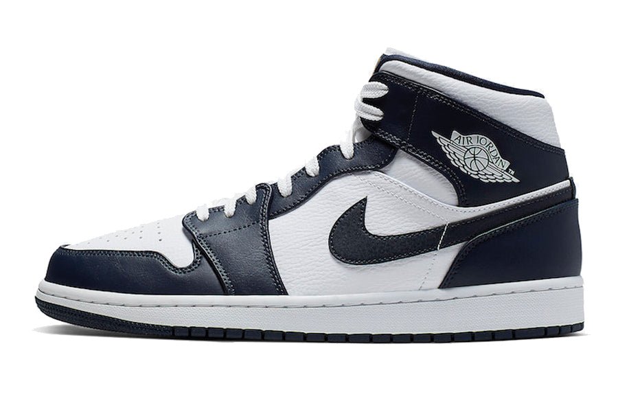 Air Jordan-Air Jordan 1 Mid White Metallic Gold Obsidian-StoreGoods