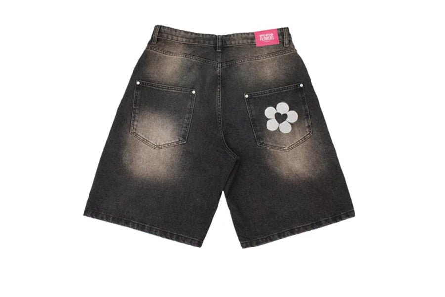 Boys with Flowers-Denim Shorts Brown-StoreGoods