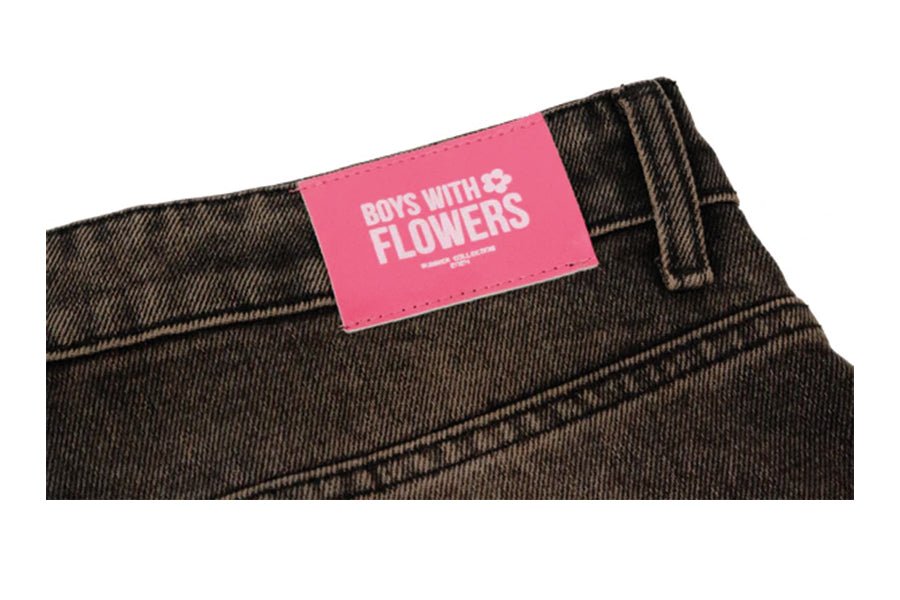 Boys with Flowers-Denim Shorts Brown-StoreGoods