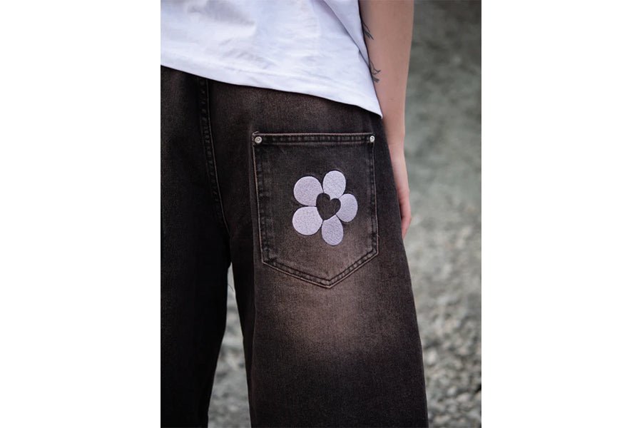 Boys with Flowers-Denim Shorts Brown-StoreGoods