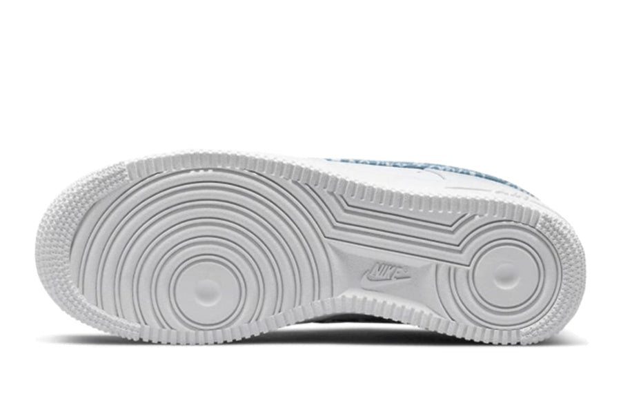 Nike-Air Force 1 Low Essential White Worn Blue Paisley-StoreGoods