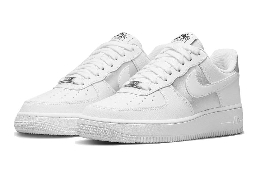 Nike-Air Force 1 Low White Metallic Silver-StoreGoods