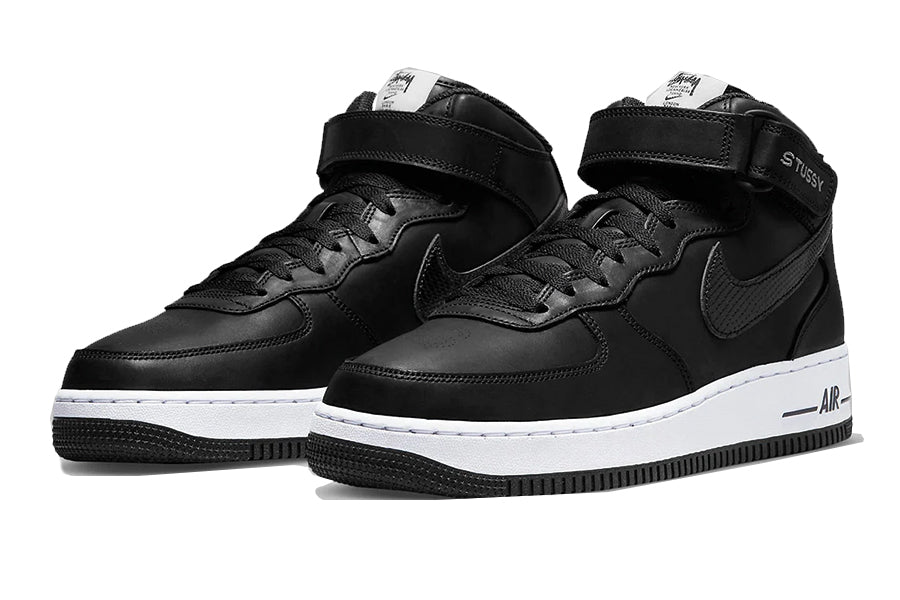 Nike-Air Force 1 Mid Stussy All Black-StoreGoods