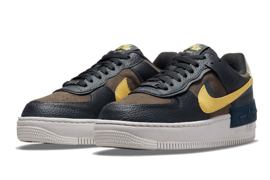 Nike-Air Force 1 Shadow Black Brown Yellow-StoreGoods