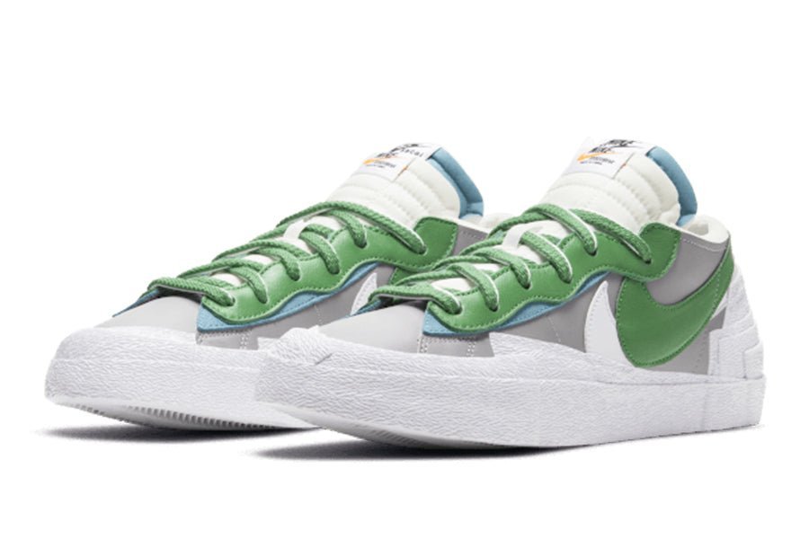Nike-Blazer Low Sacai Medium Grey Classic Green-StoreGoods