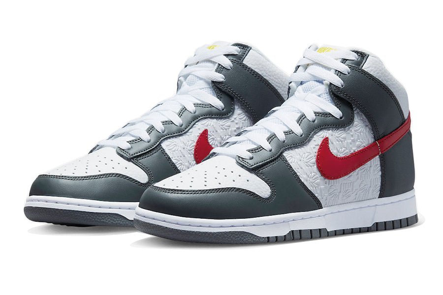 Nike-Dunk High Embossed Basketball Grey Red-StoreGoods
