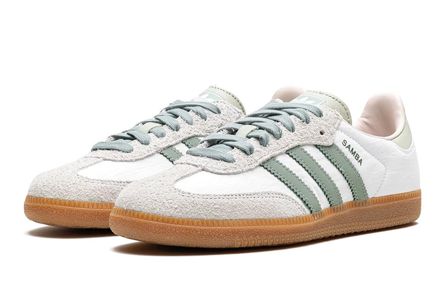 Adidas-Samba OG Cloud White Silver Green-StoreGoods