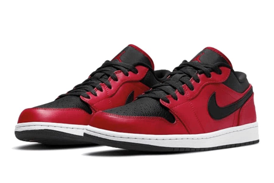 Air Jordan-Air Jordan 1 Low Reverse Bred Pebbled Swoosh-StoreGoods