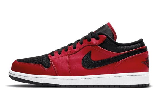 Air Jordan-Air Jordan 1 Low Reverse Bred Pebbled Swoosh-StoreGoods