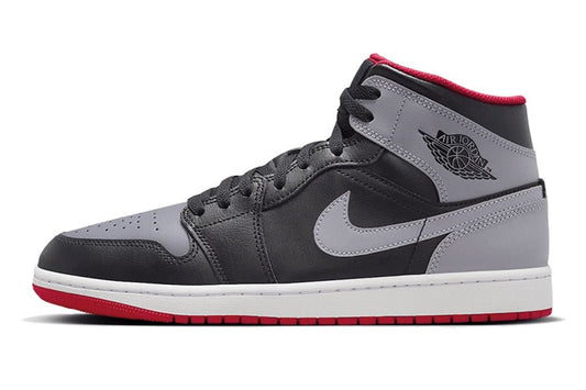 Air Jordan-Air Jordan 1 Mid Black Grey Red-StoreGoods