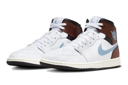Air Jordan-Air Jordan 1 Mid Brown Blue Grey-StoreGoods
