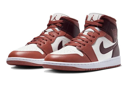 Air Jordan-Air Jordan 1 Mid Dusty Peach Night Maroon-StoreGoods