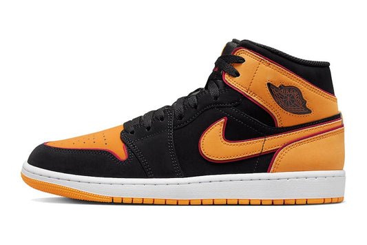 Air Jordan-Air Jordan 1 Mid Fat Tongue Black Orange-StoreGoods