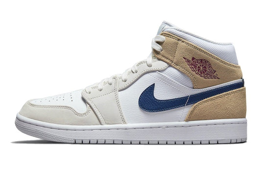 Air Jordan-Air Jordan 1 Mid Tan Suede Navy-StoreGoods