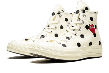 Converse-Chuck Taylor All-Star 70S Hi Comme Des Garcons Polka Dot White-StoreGoods