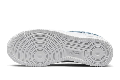 Nike-Air Force 1 Low Essential White Worn Blue Paisley-StoreGoods
