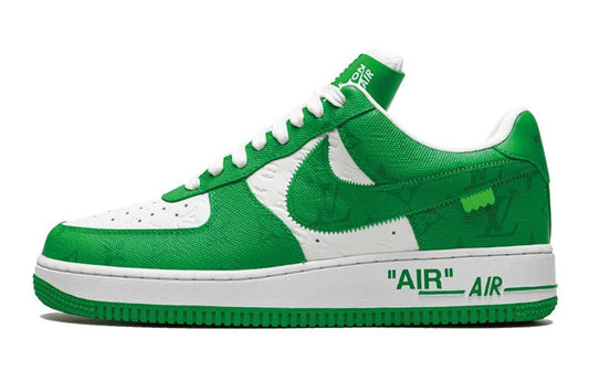 Nike-Air Force 1 Low Louis Vuitton White Green-StoreGoods