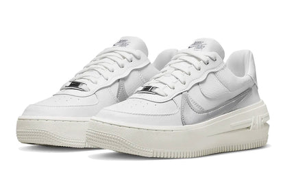 Nike-Air Force 1 Low PLT.AF.ORM Summit White Metallic Silver-StoreGoods