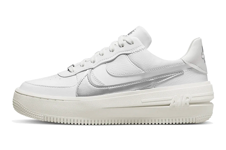 Nike-Air Force 1 Low PLT.AF.ORM Summit White Metallic Silver-StoreGoods