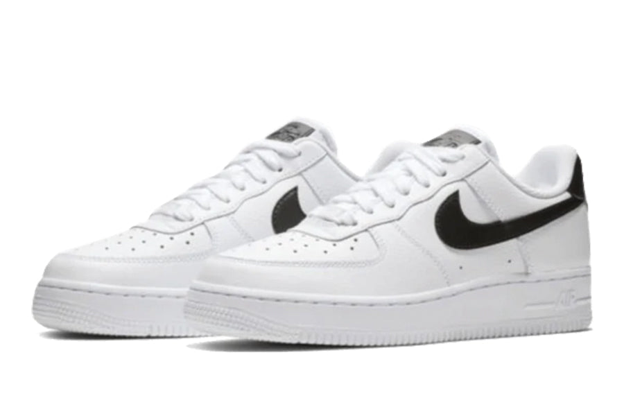 Nike-Air Force 1 Low White Black Pebbled Leather-StoreGoods