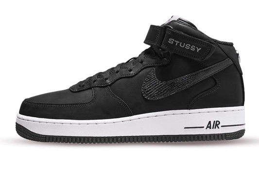 Nike-Air Force 1 Mid Stussy All Black-StoreGoods