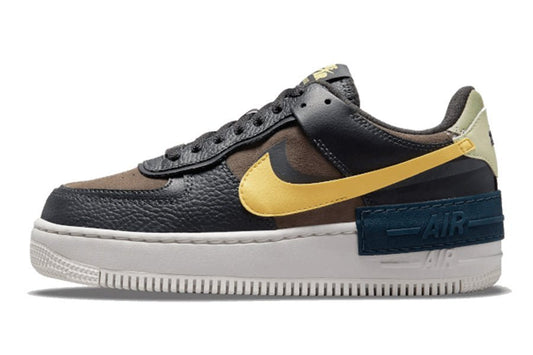 Nike-Air Force 1 Shadow Black Brown Yellow-StoreGoods