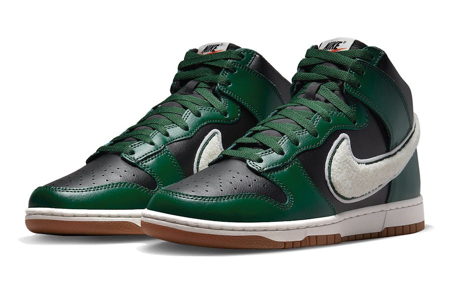Nike-Dunk High Chenille Swoosh Black Green-StoreGoods