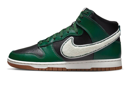 Nike-Dunk High Chenille Swoosh Black Green-StoreGoods