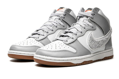 Nike-Dunk High Chenille Swoosh White Grey-StoreGoods