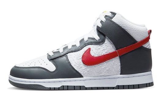 Nike-Dunk High Embossed Basketball Grey Red-StoreGoods