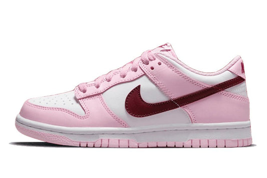 Nike-Dunk Low Pink Red White-StoreGoods