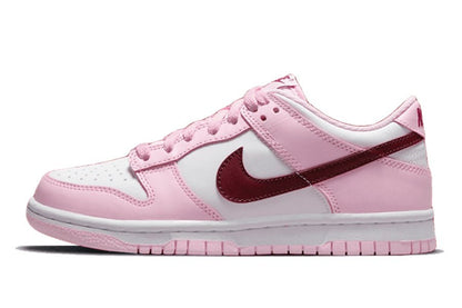 Nike-Dunk Low Pink Red White-StoreGoods