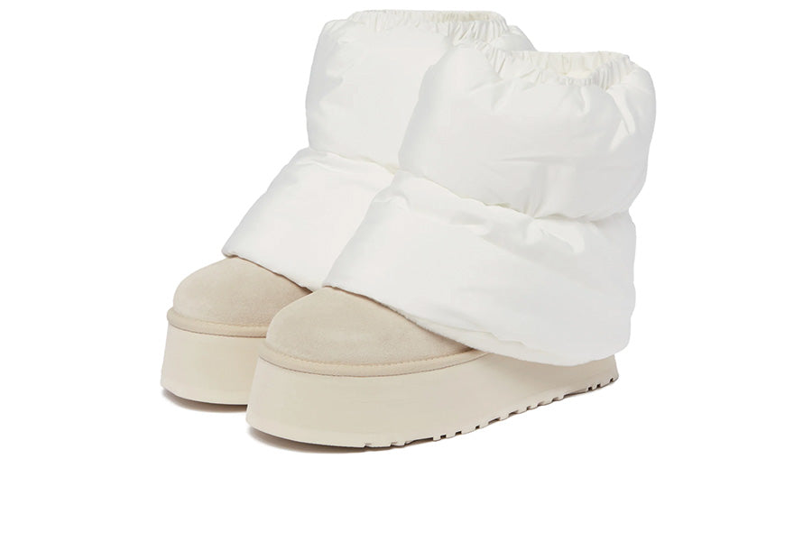 Classic Mini Dipper Puffer Boot White Ceramic