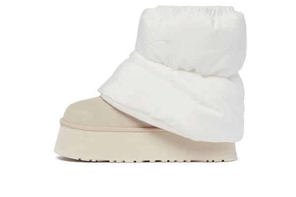 Classic Mini Dipper Puffer Boot White Ceramic